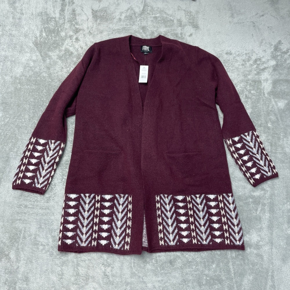 FRYE Women's L Cardigan Dark Red a2250